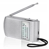 Radio Virtuvės radijas su baterijomis, nešiojamas, mažas, su FM AM SW antena, sidabrinės konstrukcijos - ER1070