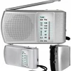 Retoo Radio Virtuvės radijas su baterijomis, nešiojamas, mažas, su FM AM SW antena, sidabrinės konstrukcijos - ER1070