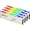 RAM „Kingston KF560C40BWAK4-64“ 64 GB 6000 MT/s DDR5 CL40 DIMM atmintis (4 vnt. rinkinys) „FURY Beast Baltas RGB XMP“ | „Kingston“