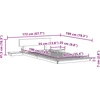 Lovos rėmas Ruda 90 x 190 cm Medis