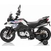 Ramiz Vaikiškas elektrinis BMW F850 GS motoroleris su muzika ir USB jungtimi, iki 30 kg, juodas