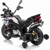 Ramiz Vaikiškas elektrinis BMW F850 GS motoroleris su muzika ir USB jungtimi, iki 30 kg, juodas