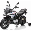 Ramiz Vaikiškas elektrinis BMW F850 GS motoroleris su muzika ir USB jungtimi, iki 30 kg, juodas