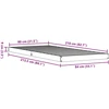 Lova Grindų lovos rėmas Balta 80 x 210 cm Kietos pušies mediena