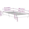 Lova Lovos rėmas Pilkas Sonoma 203 x 93 x 25 cm Apdirbta mediena
