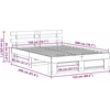 Lovos rėmas Ruda 150 x 200 cm Kietos pušies mediena