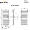 Invena Rankšluostis dryer INVENA, 1200 x 540 mm, steel, baltas
