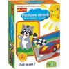 Ranok Smėlio paveikslai - Meškėnas ir automobilis