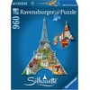 Puzzle 960 Silhouette Eiffel Tower - RAVENSBURGER dėlionė