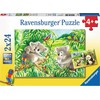 Ravensburger Dėlionė 2x24 vnt. - Mielos koalos ir pandos
