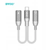 Raycue BWOO BZ68 adapter 2w1 2x USB-C - jack 3.5mm pilka