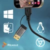Reagle Tinklo kabelis ETHERNET 2W1 USB-C USB-A LAN laidui RJ45 1Gb/s 3M