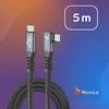 Reagle USB C 5 m kabelis, skirtas OCULUS STEAM VR QUEST 3 3S META VR tethering, 20 Gbps, 240 W