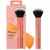 Rinkinys „Real Techniques“: makiažo pagrindas „Real Techniques Blending Foundation Rt 245“ + stebuklinga makiažo kempinėlė „Oranžinis“