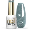 Realac Clavier Nailsology hibridinis nagų lakas su blizgučiais 124 Sea Life Mėlyna 8ml