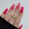 Realac Clavier Nailsology hibridinis lakas su blizgučiais 129 Lambada Rožinė 8ml