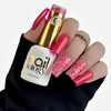 Realac Clavier Nailsology hibridinis lakas su blizgučiais 129 Lambada Rožinė 8ml