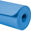 Gimnastikos kilimėlis jogai, pilatesui, fitnesui, 183x61cm, storis 6mm, medžiaga TPE, mėlyna, REBEL ACTIVE