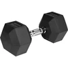 Gumuotas ketaus hantelis HEX 20kg, REBEL ACTIVE