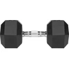 Gumuotas ketaus hantelis HEX 17.5kg REBEL ACTIVE
