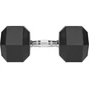 Gumuotas ketaus hantelis HEX 25 kg REBEL ACTIVE