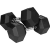 Gumuoti ketaus hanteliai HEX 2x12.5kg REBEL ACTIVE