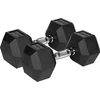 Gumuoti ketaus hanteliai HEX 2x12.5kg REBEL ACTIVE