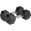 Gumuoti ketaus hanteliai HEX 2x6kg, REBEL ACTIVE