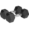 Gumuoti ketaus hanteliai HEX 2x9kg, REBEL ACTIVE