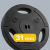 Bituminių svarelių rinkinys 2x10kg, skylė 31mm, plokštė su rankenomis, REBEL ACTIVE
