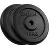 Ketaus svarelių rinkinys 2x15kg, skylė 31mm, klasikinė plokštelė, REBEL ACTIVE