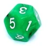 REBEL RPG Dice Set - Two Color - Žalias and Juodas
