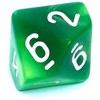 REBEL RPG Dice Set - Two Color - Žalias and Geltona