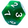 REBEL RPG Dice Set - Two Color - Žalias and Geltona