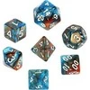 REBEL RPG Dice Set - Two Color - Oranžinis and Mėlyna