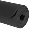 Gimnastikos kilimėlis jogai, pilatesui, fitnesui, 183x61 cm, storis 1.5 cm, NBR medžiaga, juoda, REBEL ACTIVE