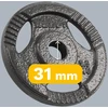 Ketaus svarelių rinkinys 4x2.5kg, skylė 31mm, plokštė su rankenomis, REBEL ACTIVE