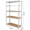 Metalinė sandėlio lentyna 205x120x45 sidabrinė Rebel