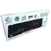 Rebeltec „Shark“ viso dydžio RGB žaidimų klaviatūra su integruotu riešo atrama, atspari vandeniui.