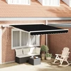 Ištraukiama markizė Juoda 300 x 250 cm Audinys ir aliuminis