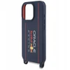 Red Bull Raudona Bull Raudona Bull silikoninis Vertical Logo MagSafe Case + Crossbody Strap for iPhone 16 Pro Max dėklas telefonui mėlynos spalvos