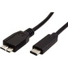 Red Fighter Raudona Fighter Raudona Fighter USB kabelis USB-C - micro-B 0,5 m Juodas