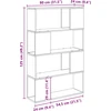 TV staliukas TV spintelių komplektas 80 x 24 x 125 cm Ruda Apdirbta mediena