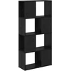 TV spintelių komplektas 60 x 24 x 125,5 cm Juoda