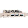Reguliatorius Digitus USB valdiklis 3.1 DIGITUS PCie - 2x USB C / 3x USB A 3.1 Gen.2 10Gbps, Chipset ASM1142