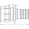 „Rehau“ adapteris su vidiniu sriegiu 40 - Rp 1 1/4 RAUTITAN RX bronza