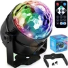 RTO disko rutulinis disko projektorius RGB LED prožektorius vakarėlių lazeriui + nuotolinio valdymo pultas -e113