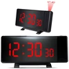 Retoo Radijo žadintuvas Žadintuvas-radijas su projektoriumi, juodos spalvos, garsus žadintuvas su USB ir LED ekranu, XL dydžio