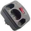 REV 3 kartų adapteris w. jungiklis juodas