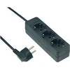 REV Socket line 3 kartus 3,0 m juodas